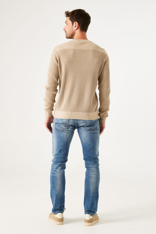Pull col rond Beige - GARCIA