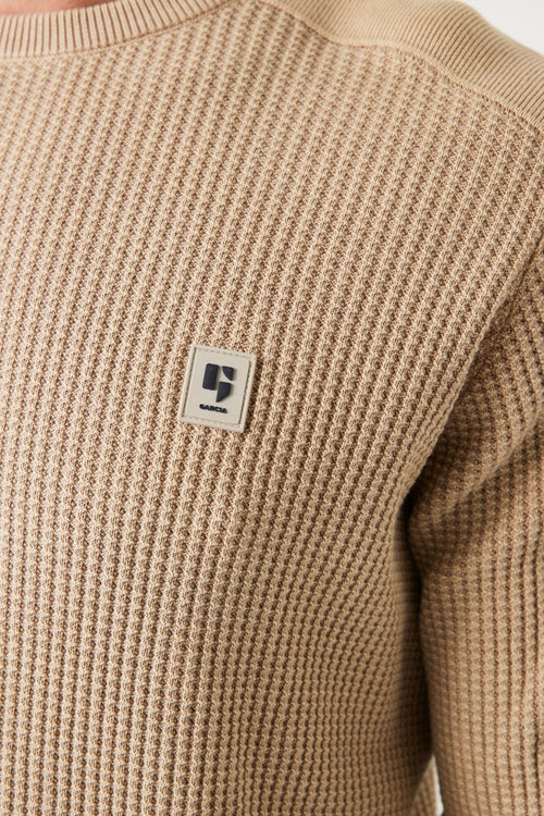 Pull col rond Beige - GARCIA