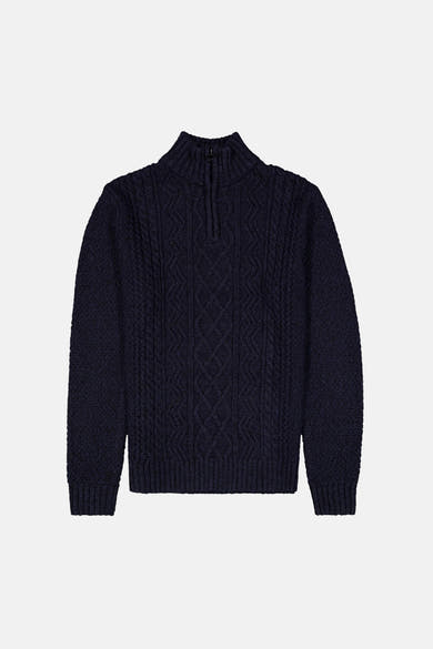 Trui met rolkraag blauw - GARCIA