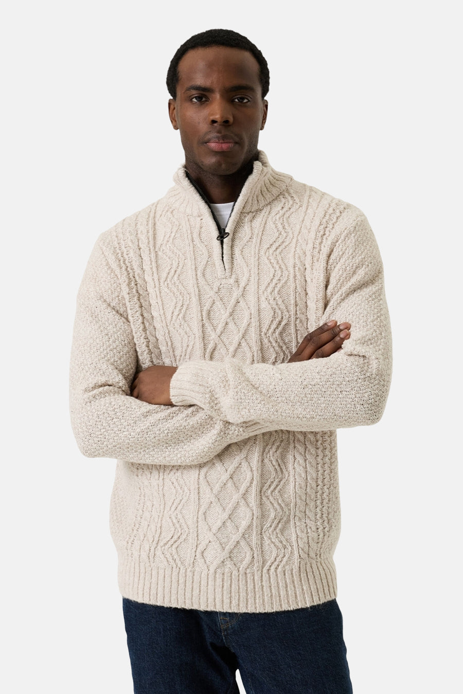 Trui met rolkraag beige - GARCIA