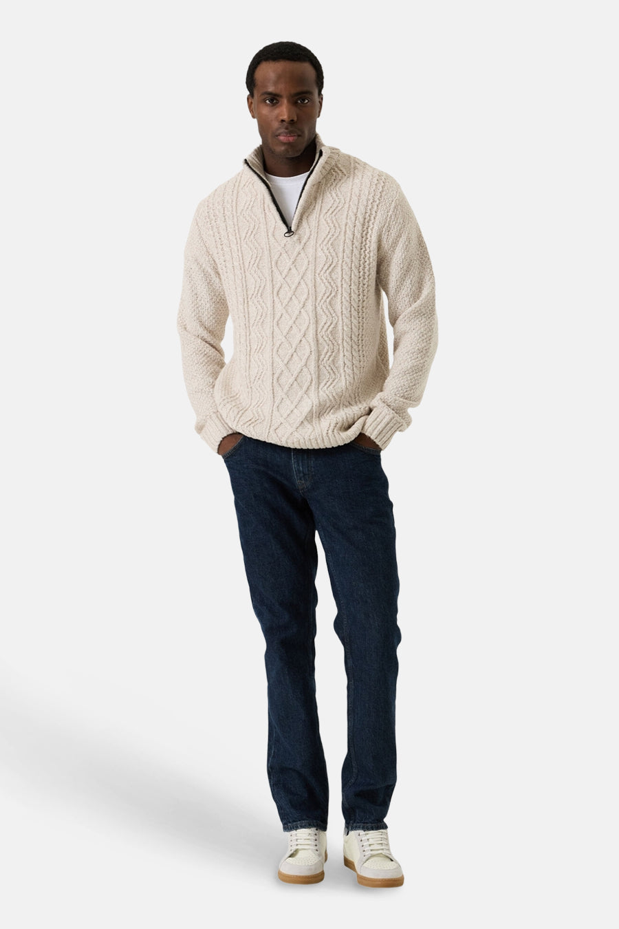 Trui met rolkraag beige - GARCIA