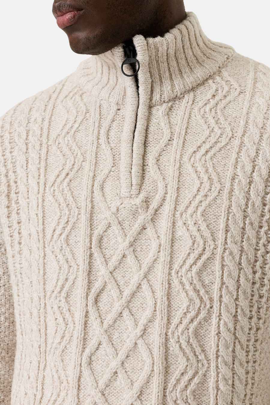 Trui met rolkraag beige - GARCIA