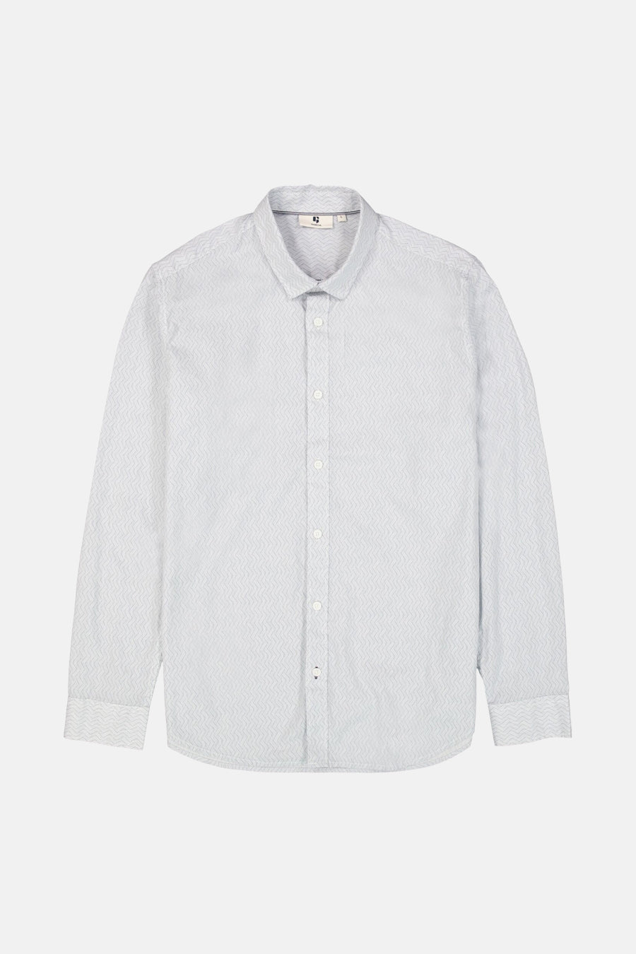 Chemise à manches longues blanche de GARCIA, avec un motif discret sur toute la surface.