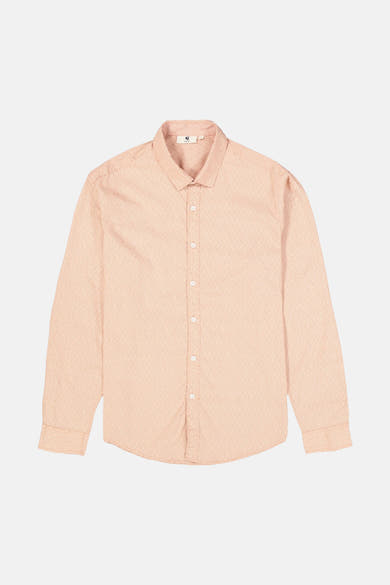 Chemise à manches longues orange de GARCIA, avec un motif subtil et une fermeture boutonnée.
