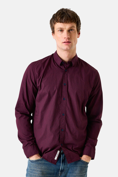 Hemd met lange mouwen - Bordeaux