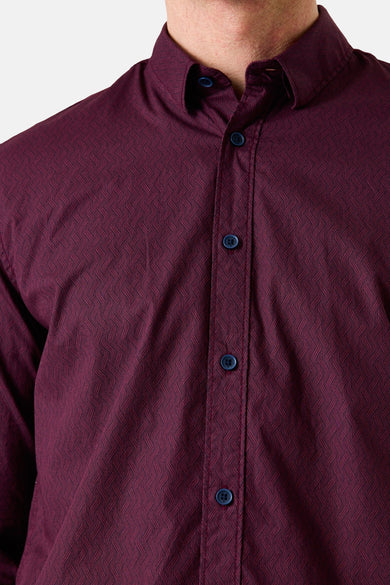 Hemd met lange mouwen - Bordeaux