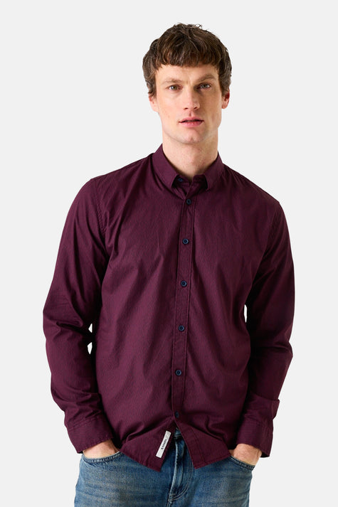 Hemd met lange mouwen - Bordeaux