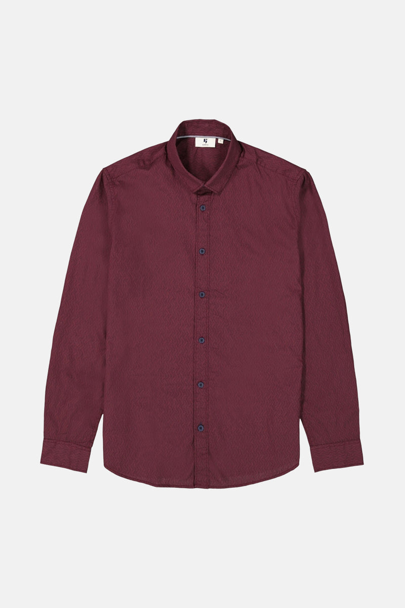 Hemd met lange mouwen - Bordeaux