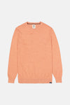 Pull à col rond orange de GARCIA, en maille fine, avec finitions côtelées.