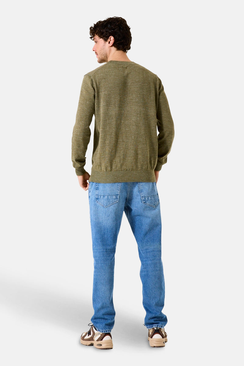 Pull à col rond - kahki